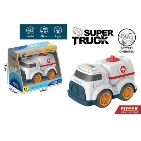 Ασθενοφόρο Όχημα Με Μουσική Και Φως 21x17x12,5cm 0098034