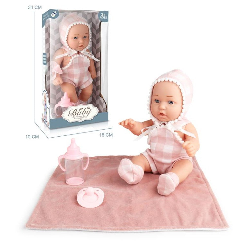 Κούκλα Μωρό 30cm Με Κουβερτάκι & Αξεσουάρ 34x18,5x10cm 0093548