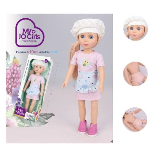Κούκλα 36cm Με Καπέλο Και Ποδιά 14,5x8x39cm 0096098