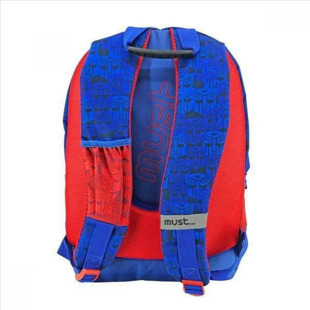 ΣΧΟΛΙΚΗ ΤΣΑΝΤΑ ΠΛΑΤΗΣ 3 ΘΗΚΕΣ TRANFORMERS ME ΦΩΤΑΚΙΑ 000483206