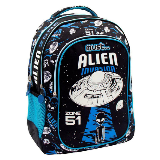 ΣΧΟΛΙΚΗ ΤΣΑΝΤΑ ΠΛΑΤΗΣ MUST GLOW IN THE DARK ALIEN INVASION 000584732